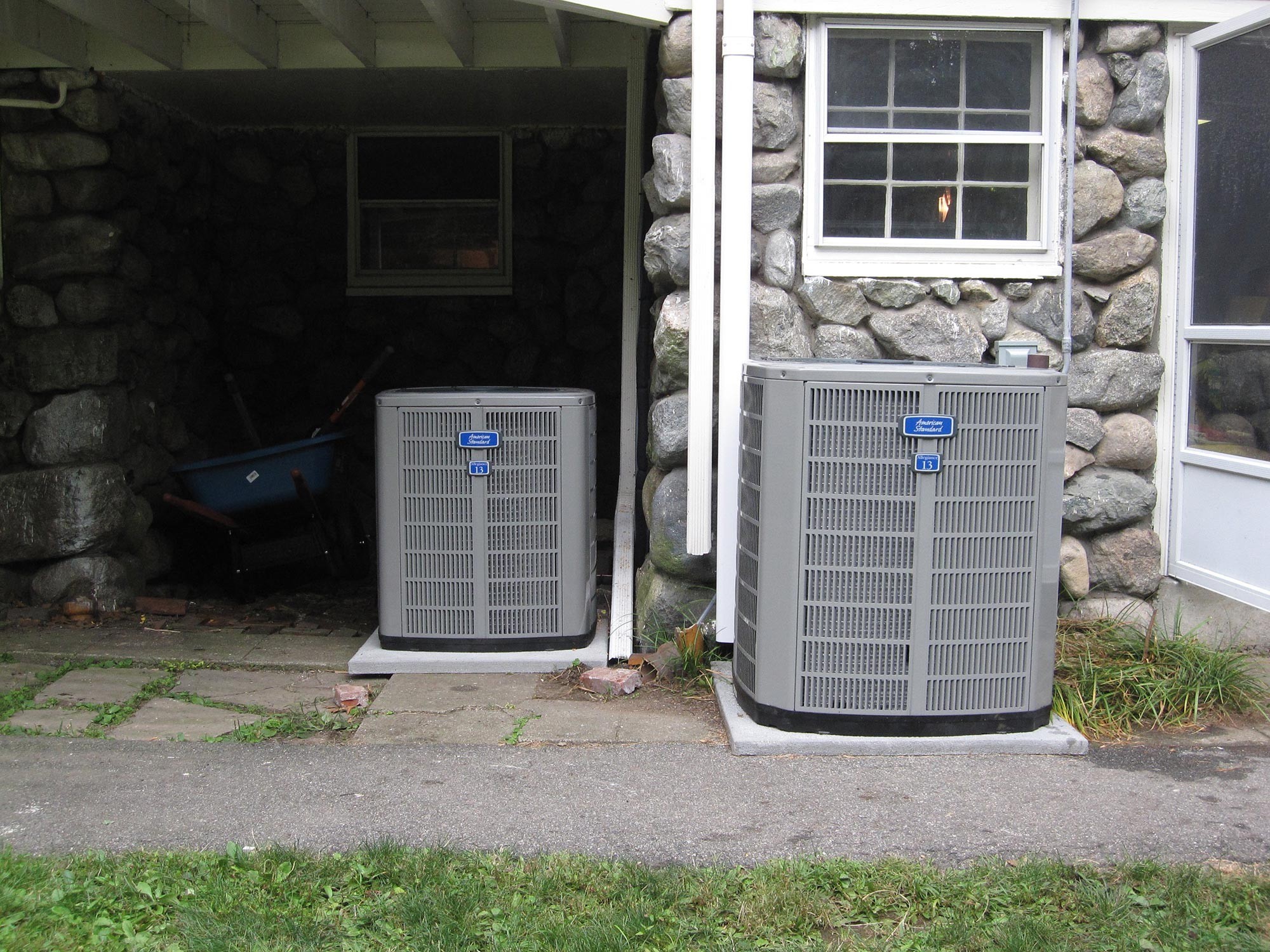 Floor Mounted High Eff FHW Gas Boiler with Indirect HW Tank and Unico High Velocity AC System