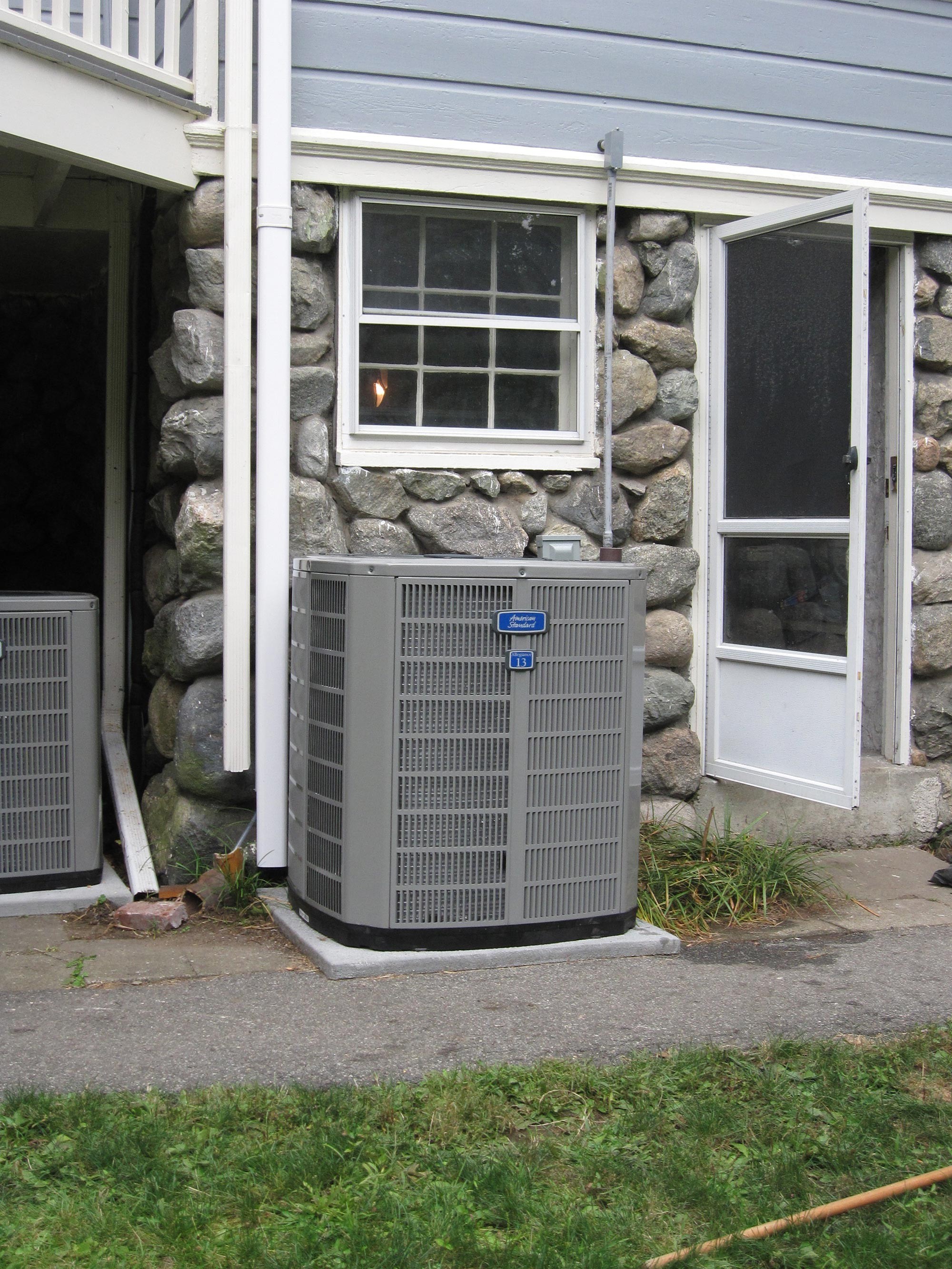 Floor Mounted High Eff FHW Gas Boiler with Indirect HW Tank and Unico High Velocity AC System