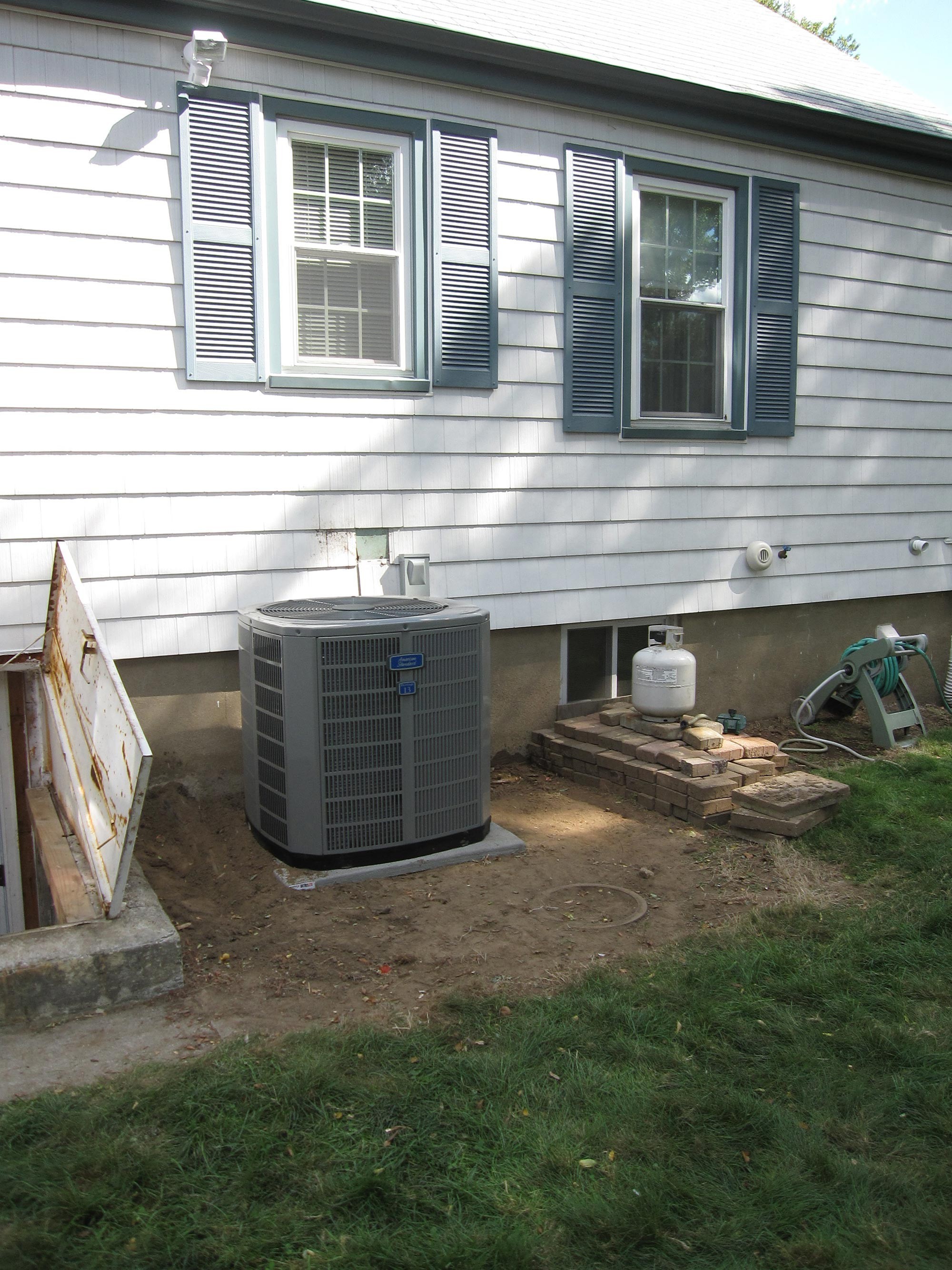 Gas Furnace with Add-on AC System and Hot Water Tank