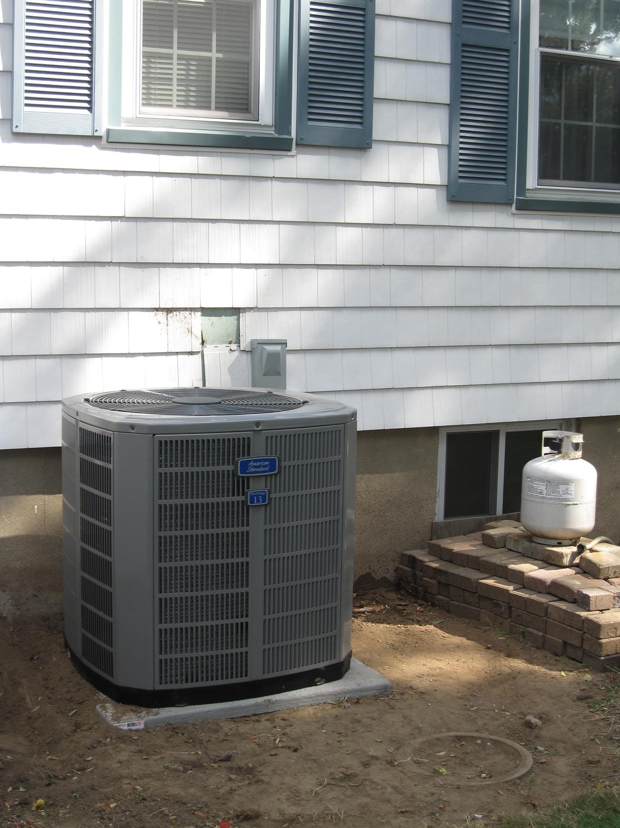 Gas Furnace with Add-on AC System and Hot Water Tank